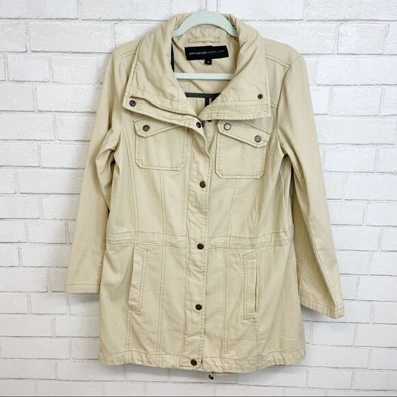 Marc New York Khaki Cargo Trench Jacket - Picture 1 of 8